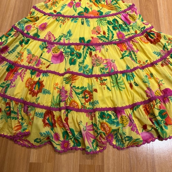 FARM Rio Strapless Yellow Floral Dress - Picture 7 of 9